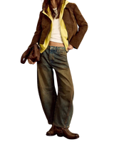 Good Luck Mid Rise Barrel Jeans in Lost In The Desert