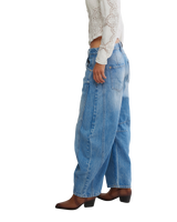 Good Luck Mid-Rise Barrel Jeans in Ultra Light Beam