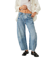 Good Luck Mid-Rise Barrel Jeans in Ultra Light Beam