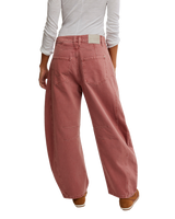 Good Luck Mid-Rise Barrel Trousers in Sunsetter