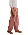 Good Luck Mid-Rise Barrel Trousers in Sunsetter