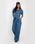 The Free People Womens Edison Jumpsuit in Cape Blue