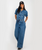 The Free People Womens Edison Jumpsuit in Cape Blue