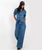 The Free People Womens Edison Jumpsuit in Cape Blue