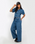 The Free People Womens Edison Jumpsuit in Cape Blue