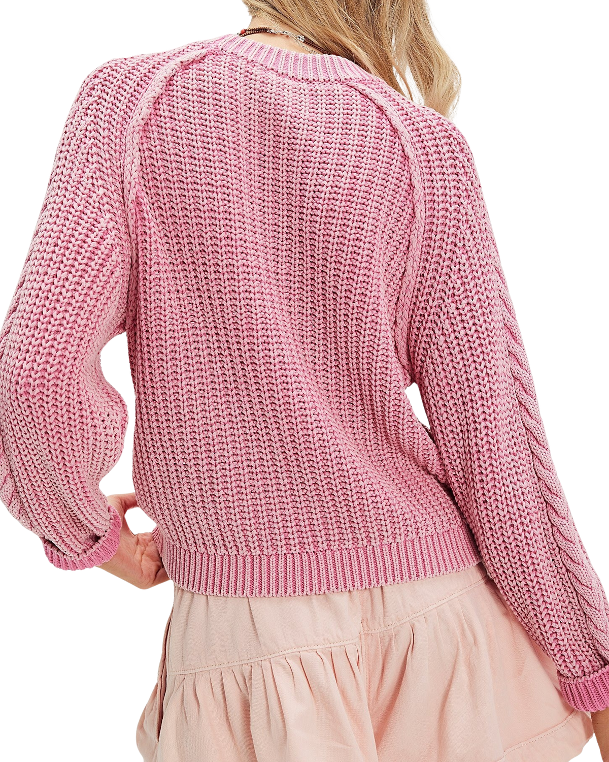 Frankie Cable Jumper in Gumdrop