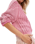 Frankie Cable Jumper in Gumdrop