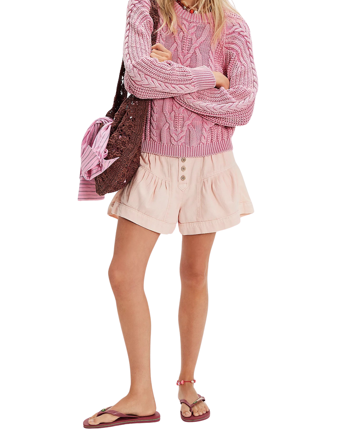 Frankie Cable Jumper in Gumdrop