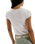 The Free People Womens Protagonist Cropped Cap Sleeve T-Shirt in White