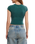 The Free People Womens Protagonist Cropped Cap Sleeve T-Shirt in Rainforest