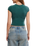 The Free People Womens Protagonist Cropped Cap Sleeve T-Shirt in Rainforest