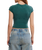 The Free People Womens Protagonist Cropped Cap Sleeve T-Shirt in Rainforest