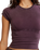 The Free People Womens Protagonist Cropped Cap Sleeve T-Shirt in Vintage Grape