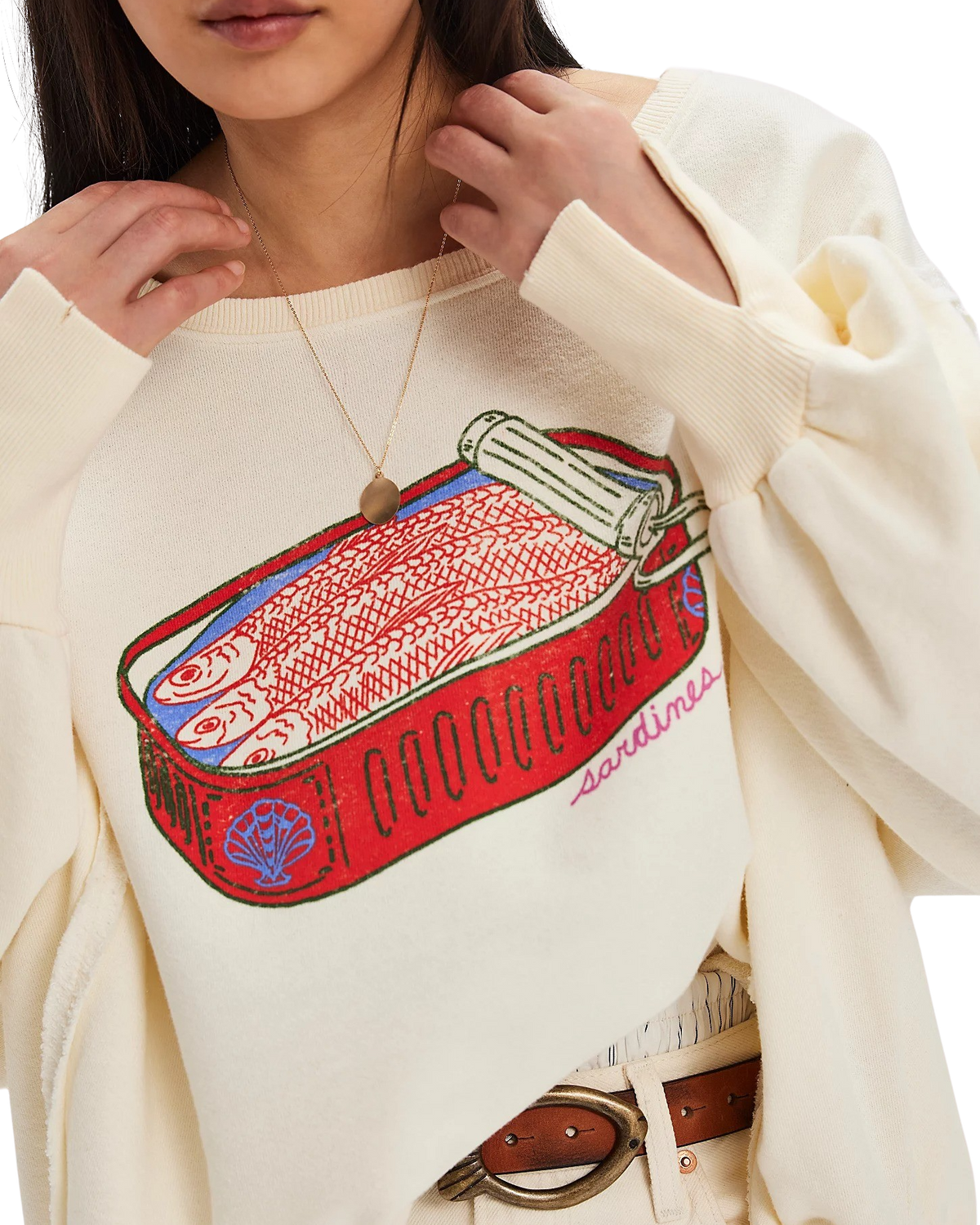 Graphic Camden Sweatshirt in Sardine Combo