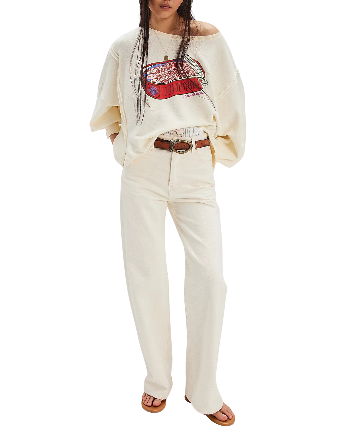 Graphic Camden Sweatshirt in Sardine Combo