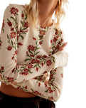 Pretty Little Thermal Top in Sand Combo Folk Vine