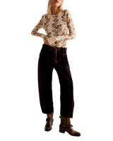 Pretty Little Thermal Top in Sand Combo Folk Vine