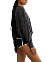 My Time Layer Top in Black