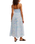 The Free People Womens Sweet Nothings Midi Dress in Blue Vista Combo