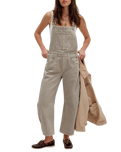 The Free People Womens Good Luck Dungarees in Cobblestone