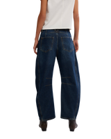 Good Luck Mid-Rise Barrel Jeans in Deep End