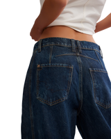 Good Luck Mid-Rise Barrel Jeans in Deep End