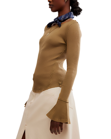 Soul Sister Layering Top in Military Olive