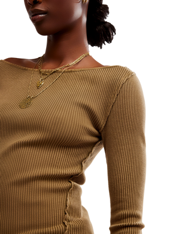 Soul Sister Layering Top in Military Olive