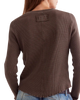 The Free People Womens Easy Does It Long Sleeve T-Shirt in Double Espresso