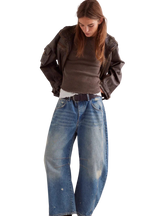 The Free People Womens Easy Does It Long Sleeve T-Shirt in Double Espresso