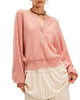 Porta Cashmere Henley Jumper in Coral