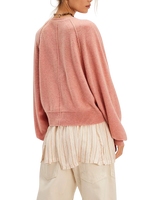 Porta Cashmere Henley Jumper in Coral