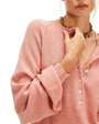 Porta Cashmere Henley Jumper in Coral