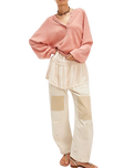 Porta Cashmere Henley Jumper in Coral