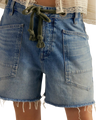 We The Free Moxie Barrel Shorts in Truest Blue