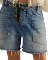 We The Free Moxie Barrel Shorts in Truest Blue