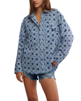 Hidden Flower Camo Shirt in Navy Combo