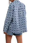 Hidden Flower Camo Shirt in Navy Combo