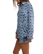 Hidden Flower Camo Shirt in Navy Combo