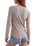 The Free People Womens Jamie Henley Long Sleeve T-Shirt in Quiet Grey