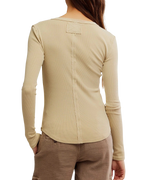 Jamie Henley Long Sleeve T-Shirt in Semolina