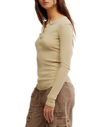 Jamie Henley Long Sleeve T-Shirt in Semolina