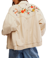 The Free People Womens Dusty Trails Jacket in Ivory Combo