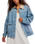 We The Free Lemon Denim Jacket in Berry Blues