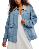 We The Free Lemon Denim Jacket in Berry Blues