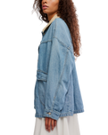 We The Free Lemon Denim Jacket in Berry Blues
