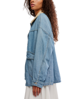 We The Free Lemon Denim Jacket in Berry Blues