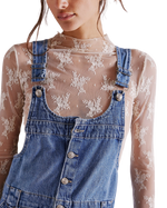 The Free People Womens Edie Denim Dress in Nimbus