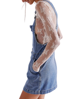 The Free People Womens Edie Denim Dress in Nimbus