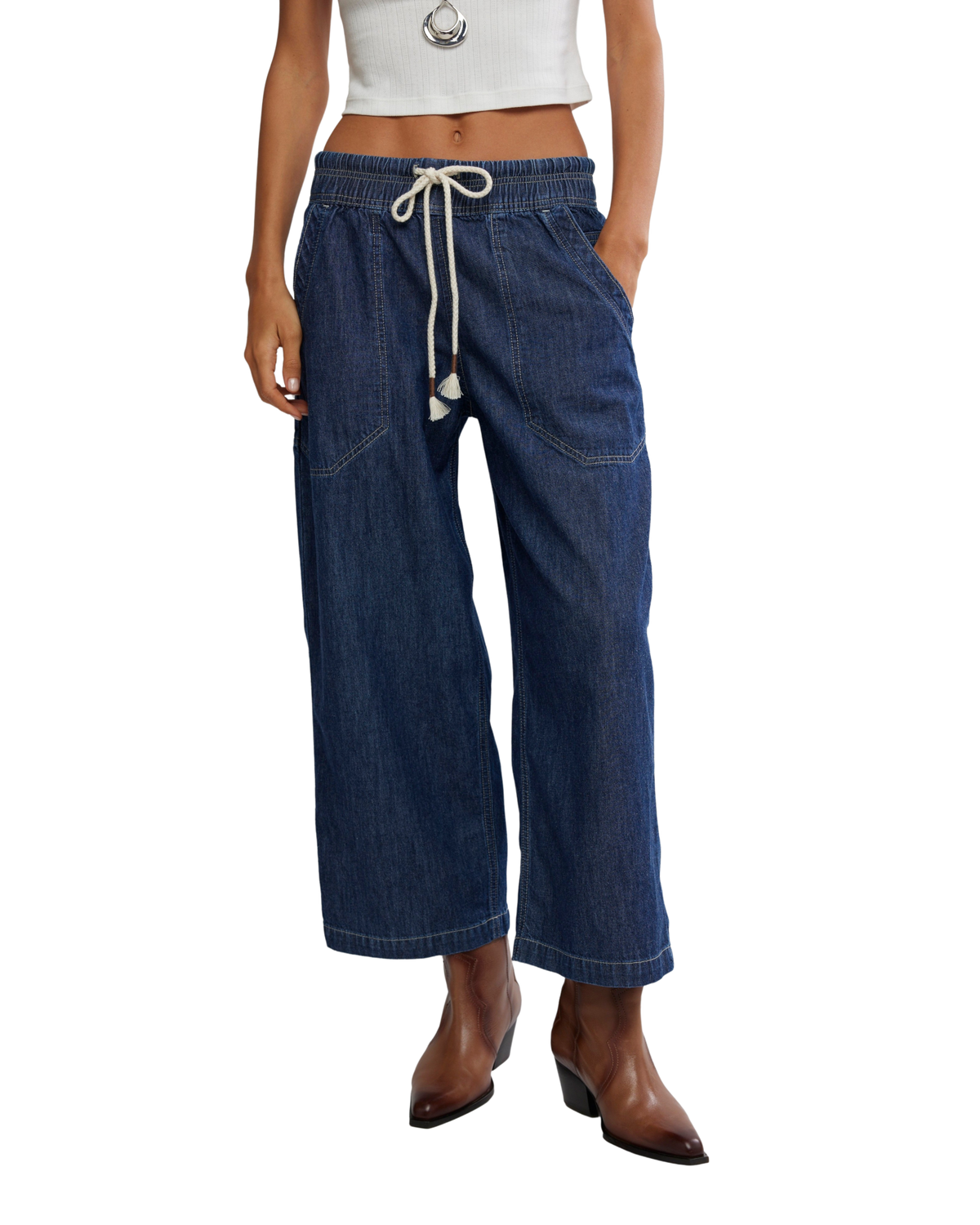 Easy Peasy Pull On Jeans in Cruise Control